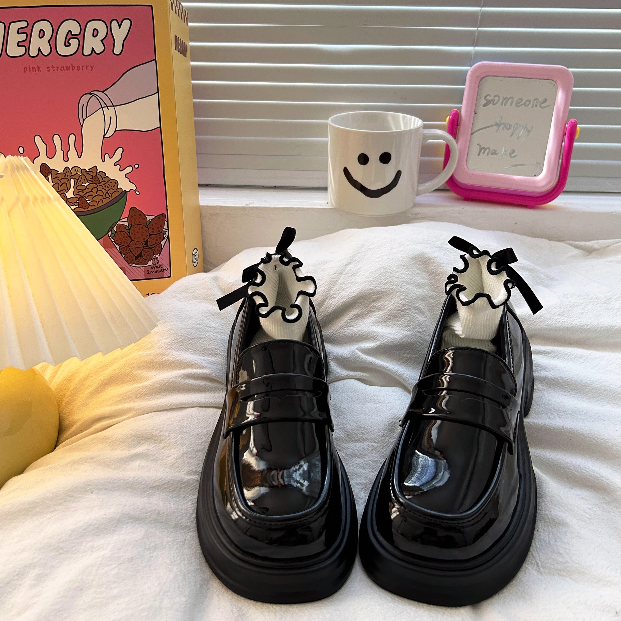 小皮鞋女2025秋季新款英伦风jk粗跟厚底乐福鞋女学院休闲百搭单鞋