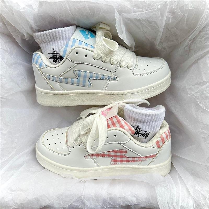 鸳鸯板鞋情侣款ins潮面包鞋学院风2025年新款百搭透气休闲运动鞋