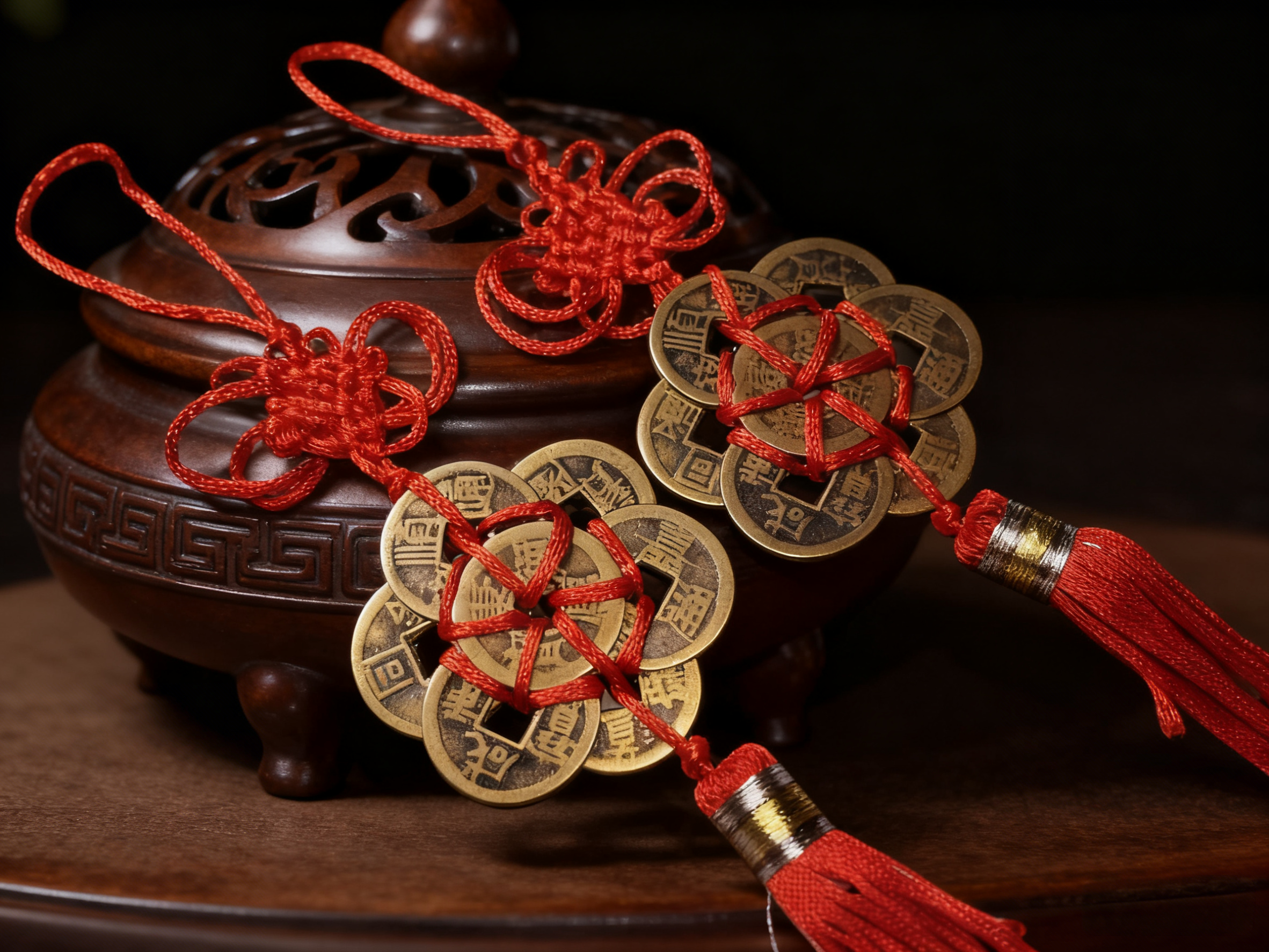 纯铜梅花铜钱八帝钱挂件招财进宝配门对门汽车家居卧室风水玄关门