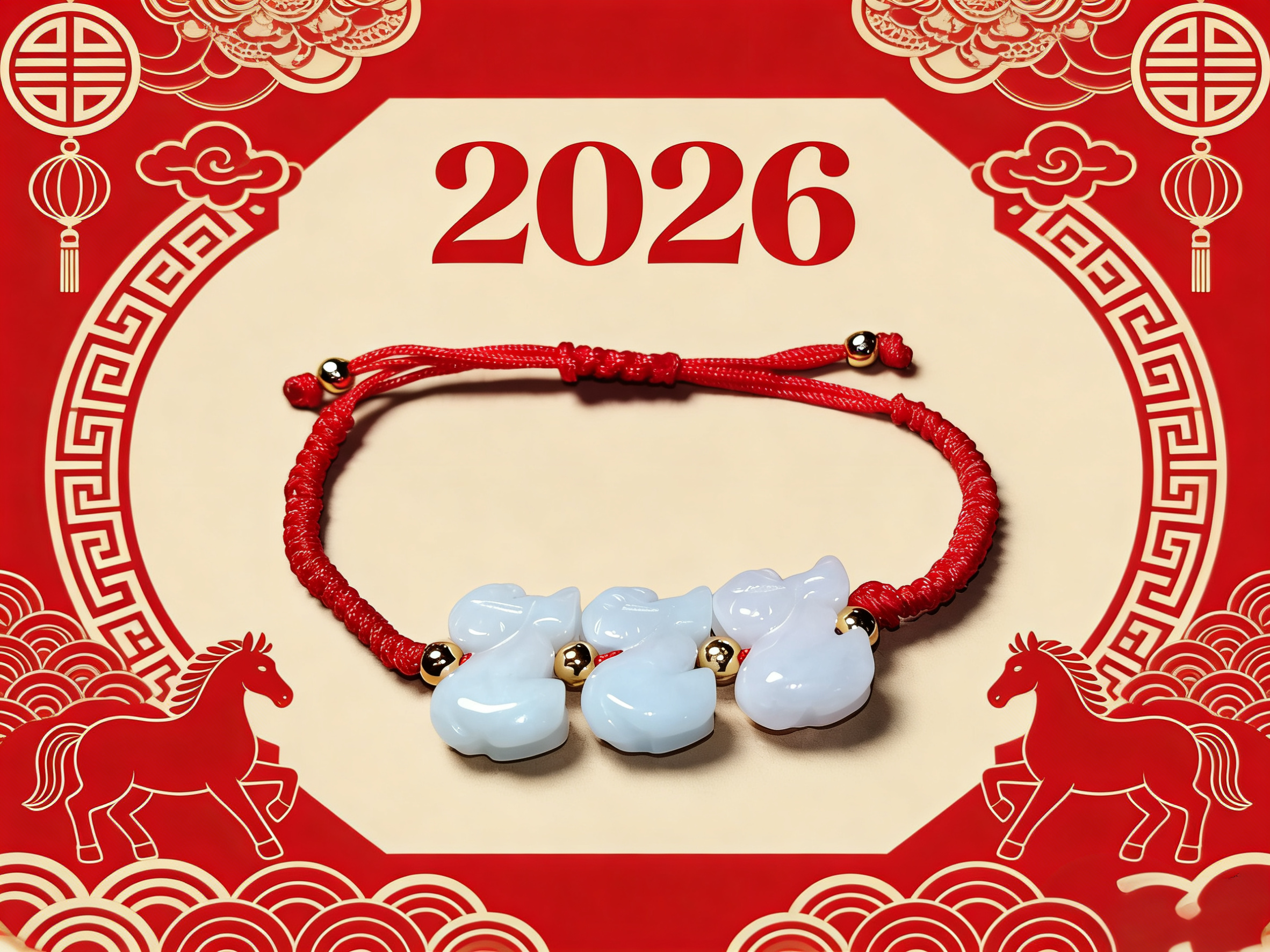 2026年三羊开泰手链12生肖手串手绳本马年虎鸡狗猴鼠龙猪兔羊