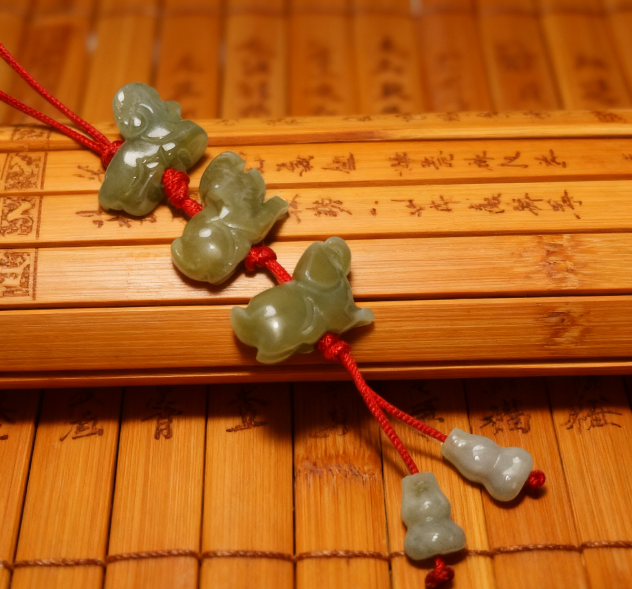 天然翡翠玉油清12生肖三合手机挂件男女款本命年吊坠钥匙扣挂件