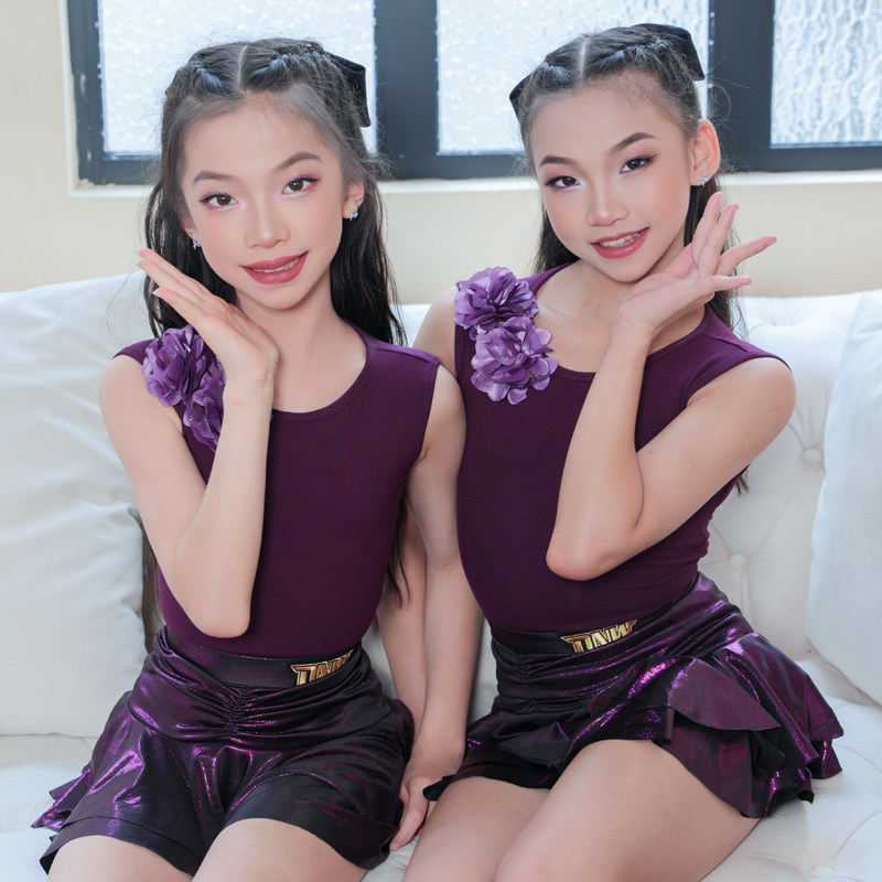 DNW新款儿童网红拉丁舞练功服