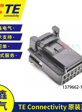 接插件2PIN胶壳黑色1379662-1泰科AMP/TE汽车连接器1379662原装