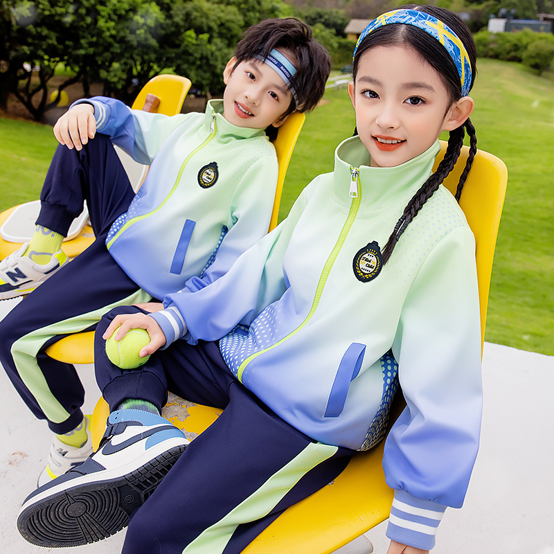 小学生校服春秋装运动三件套学院风夏季幼儿园园服中学班服棒球服