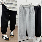 女宽松显瘦遮肉舒适运动裤 2026春装 卫裤 200斤胖mm休闲束脚裤 大码