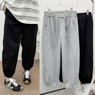 女宽松显瘦遮肉舒适运动裤 2026春装 卫裤 200斤胖mm休闲束脚裤 大码