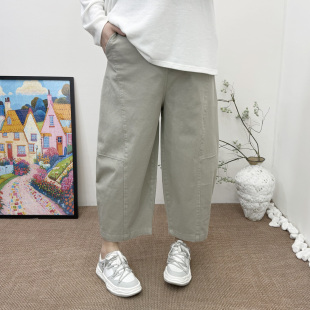 女裤 九分裤 200斤胖妹妹宽松遮肉显瘦镰刀裤 弯刀裤 休闲牛仔裤 大码