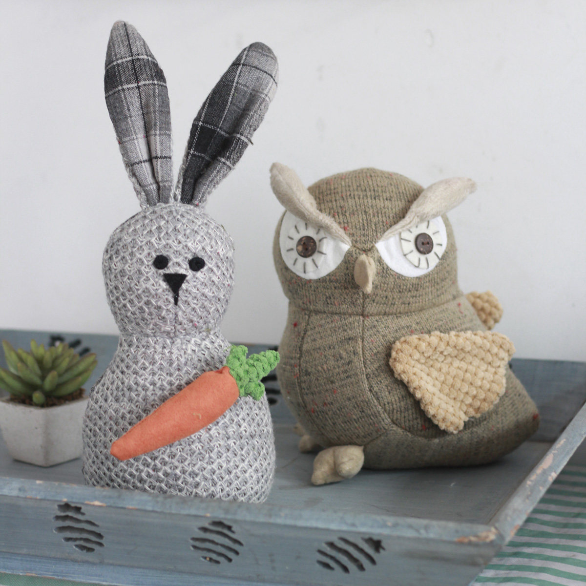 兔年原创手工兔子猫头鹰布艺玩偶公仔创意家居装饰品软饰沙袋摆件,节庆用品/礼品,创意玩偶,淘宝优惠券,粉丝福利购,淘宝优惠卷