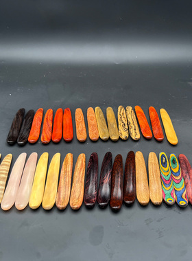 扁舟款钩针柄骆驼骨老山檀香蛇纹木彩木毛线编织钩织工具毛衣勾针