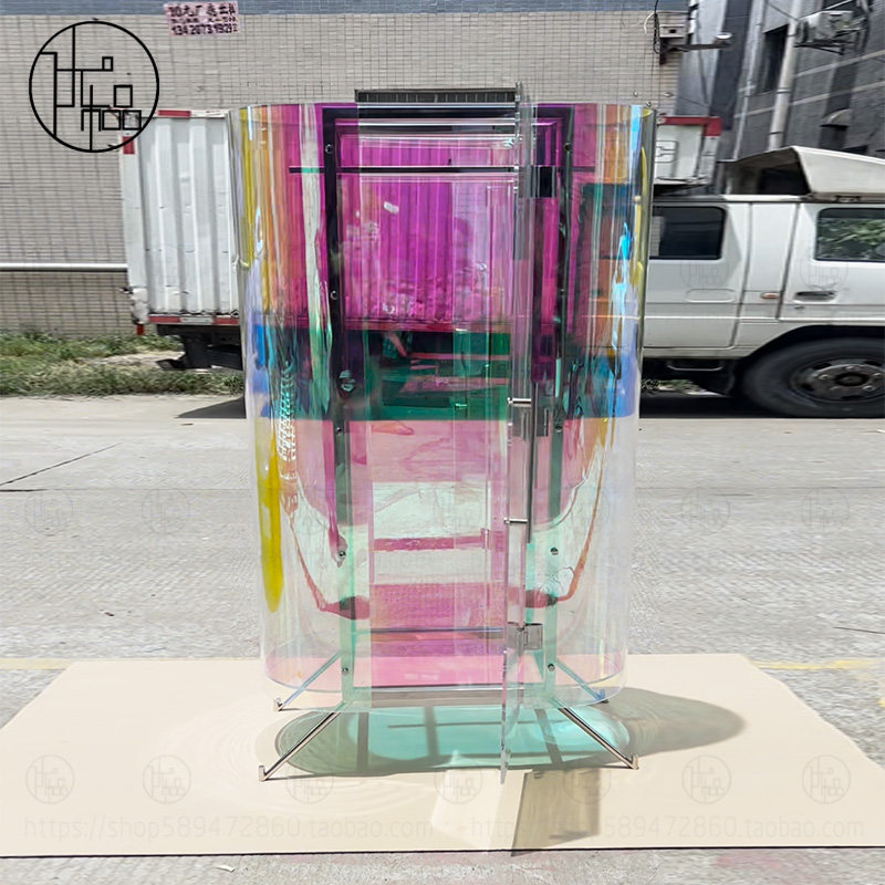轻奢炫彩色亚克力衣柜店铺陈列柜网红服装店储物收纳柜家用展示柜,商业/办公家具,商业美陈,淘宝优惠券,粉丝福利购,淘宝优惠卷