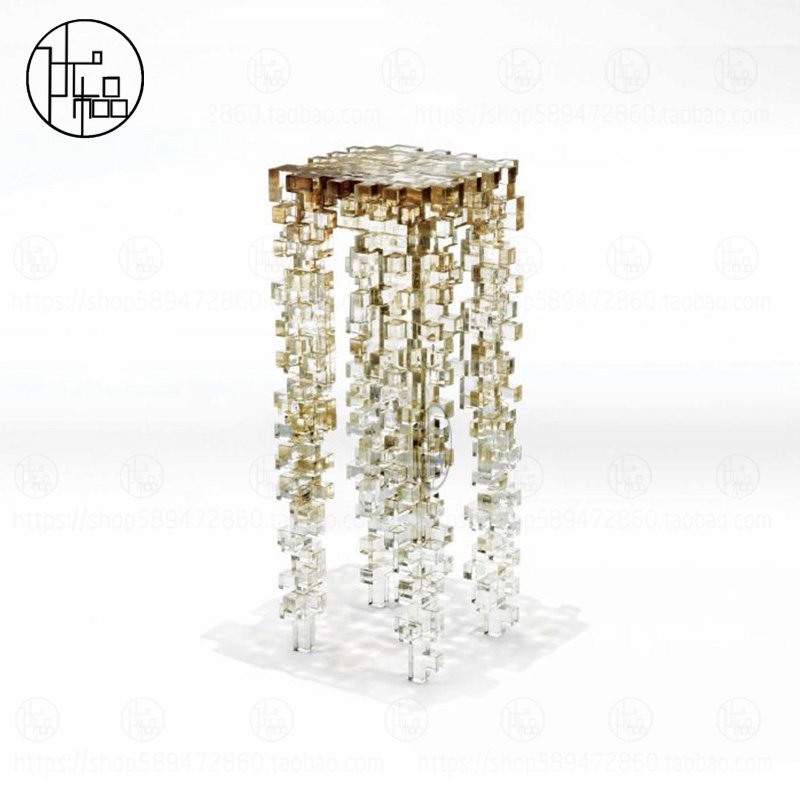 现代简约客厅亚克力透明花架置物架花几装饰架落地盆景话盆架边柜