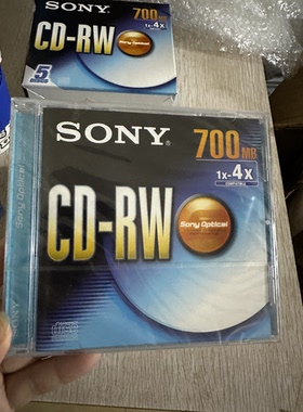索尼SONY CD-RW 4X单片光盘可插写 原装正品700MB