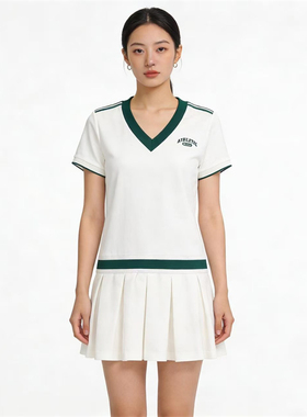 SP系列-经典学院风显瘦百搭V领运动连衣裙P648