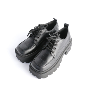 S126 法式 TP鸟 潮流时尚 女鞋 方头粗跟单鞋 小皮鞋 真皮 S123