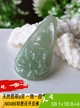 特惠！花开见佛吊坠天然翡翠a货N0486实拍一物一图