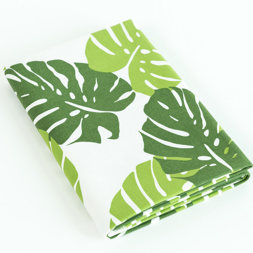 纯棉田园风绿叶抱枕加厚帆布布料