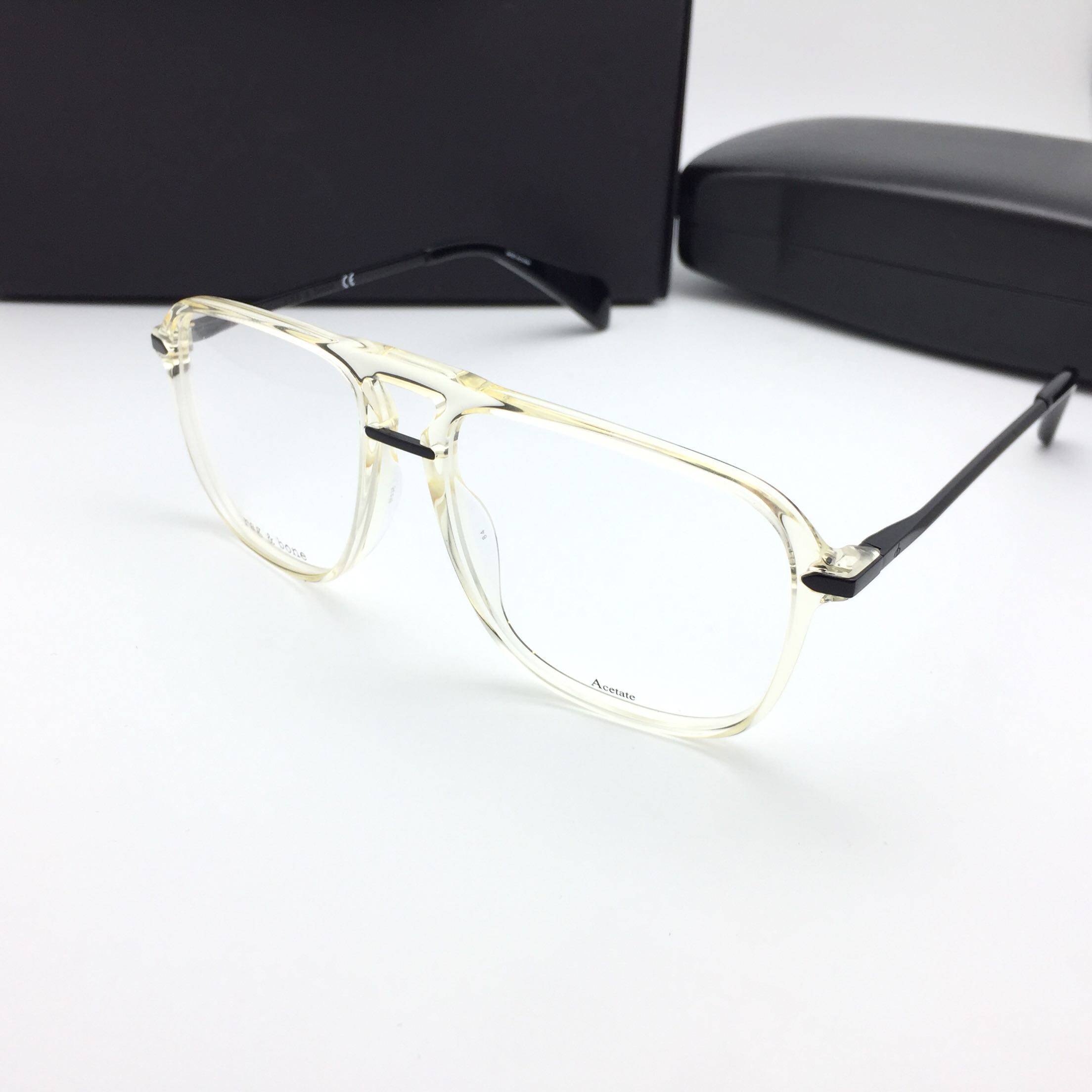 瑞格布恩 前卫时髦透明板材金属方框 潮男时尚近视眼镜框架女百搭