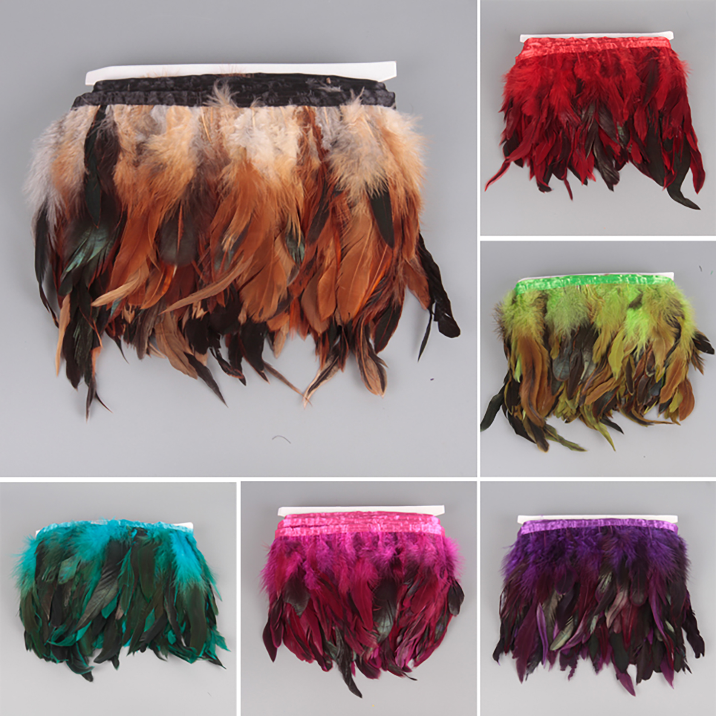 裙边鸡毛羽毛布带鸡毛条