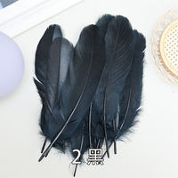 Free shipping of 50 natural goose feathers, diy materials for kindergarten handmade feathers, colorful feather accessories, decorative items thumbnail 5