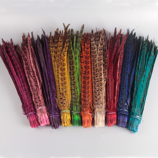 diy饰品配件羽毛野公山鸡尾长羽毛舞台演出戏剧装饰材料30-35cm