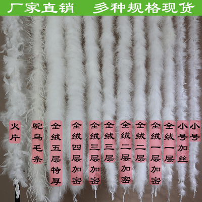 白色羽毛条火鸡绒毛条喜庆装饰