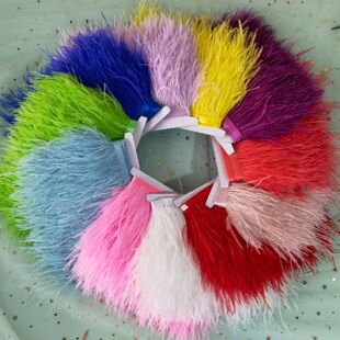 10cm礼服舞台羽毛服装 辅料DIY手工配件 饰羽毛流苏鸵鸟毛布边8 装