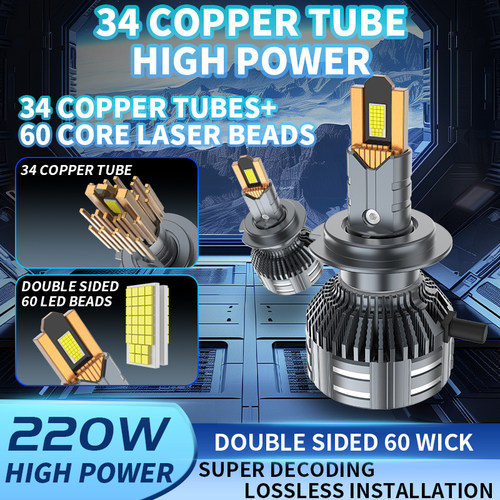 大功率汽车LED激光12V大灯泡H1H7H119005远近光一体超亮H4货车24V