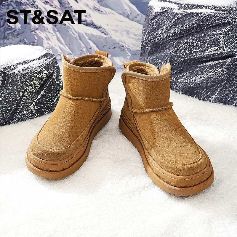 星期六2025冬季加绒雪地靴