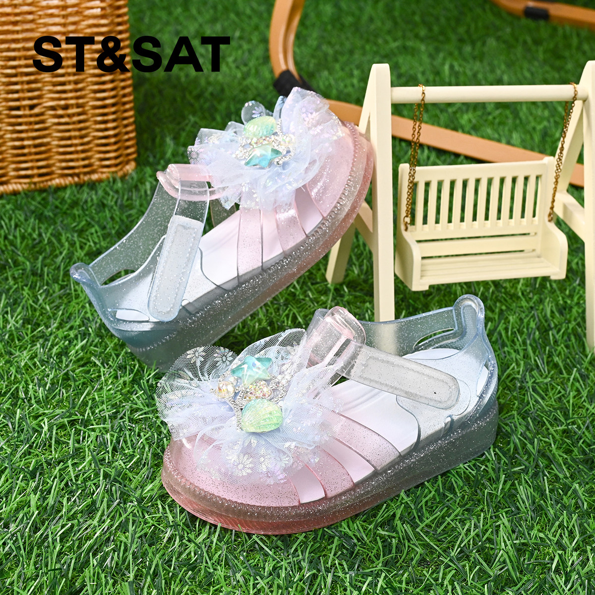 星期六童鞋公主鞋轻便果冻鞋
