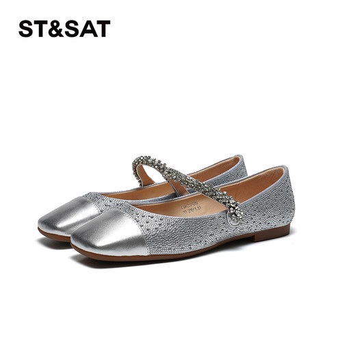 星期六法式单鞋女春新款小香风配裙子玛丽珍女鞋子SS4111124A