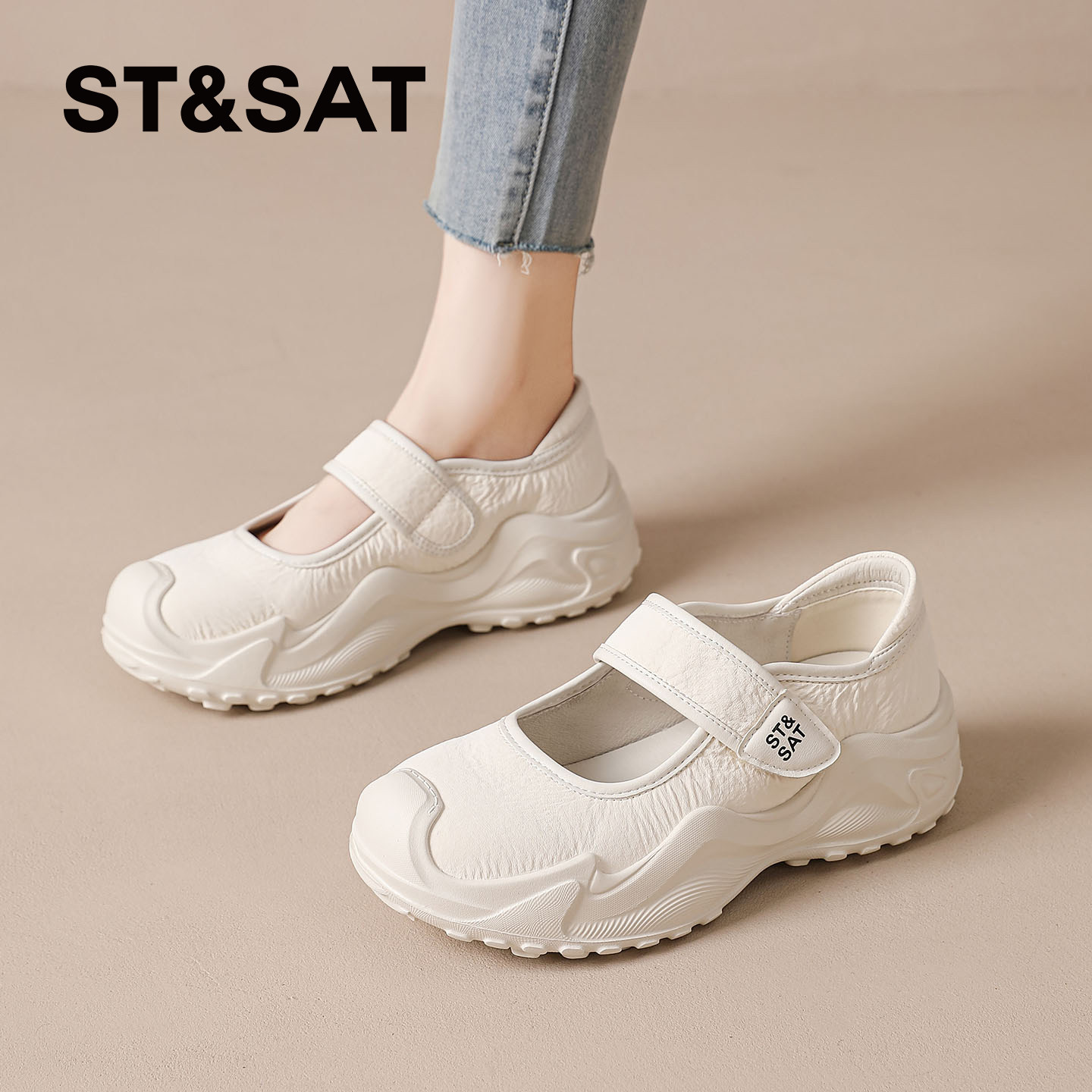 星期六厚底运动玛丽珍鞋女2026新款夏季超火浅口单鞋休闲溯溪凉鞋