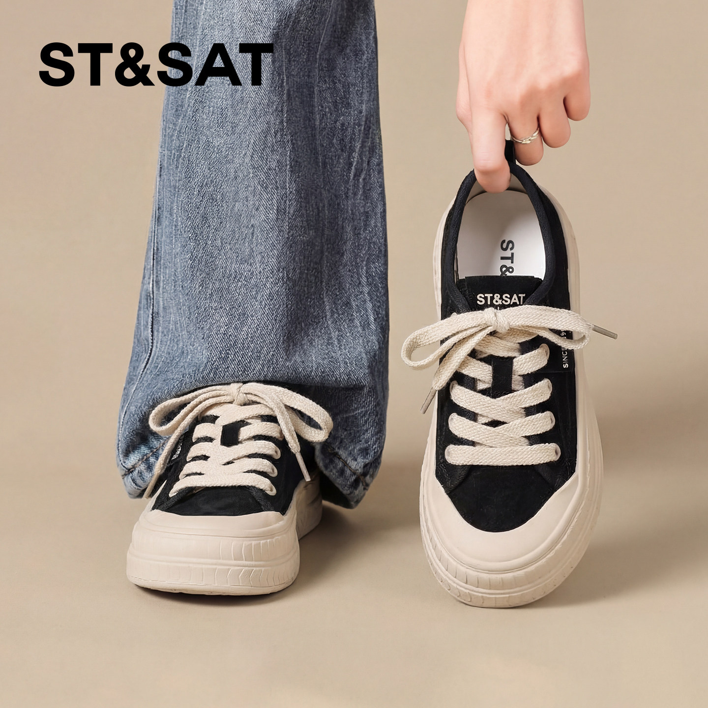星期六休闲板鞋女2026新款春夏季厚底增高百搭轻便软底运动帆布鞋