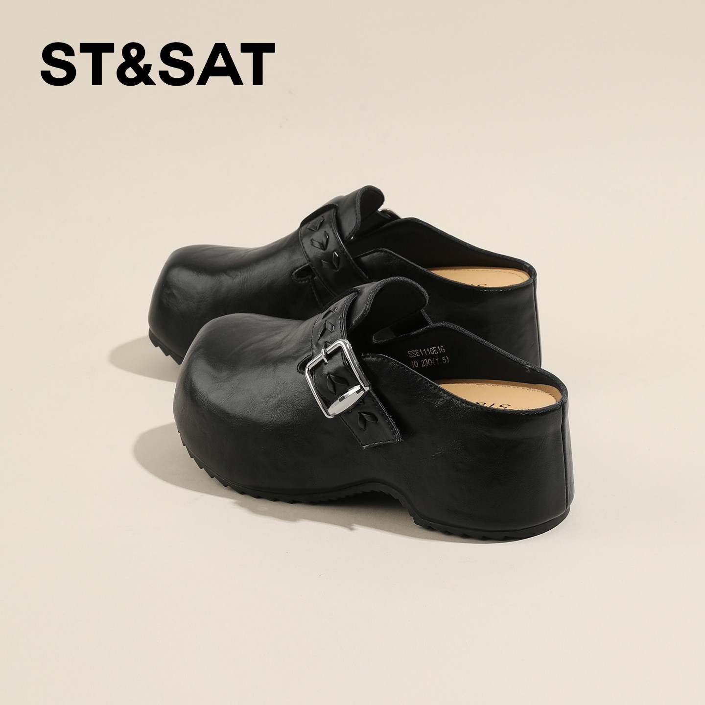 星期六厚底高跟勃肯拖鞋女2026新款春夏增高包头拖鞋一脚蹬懒人鞋