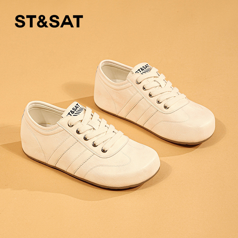 星期六厚底德训鞋女2025秋新款时尚百搭软底橡胶平底运动休闲鞋