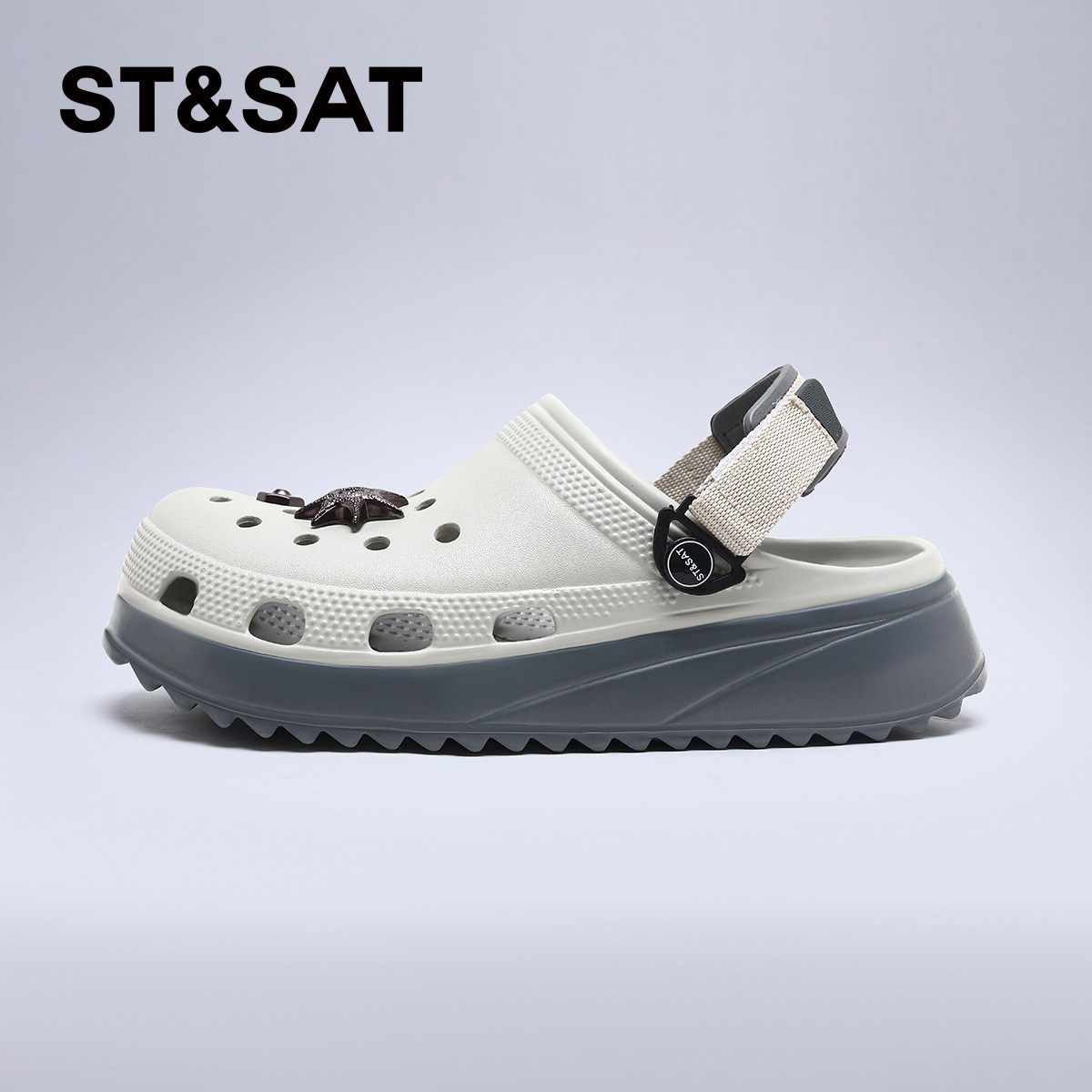 星期六男士洞洞鞋凉鞋男款夏季2026新款拖鞋厚底增高防滑凉拖男鞋