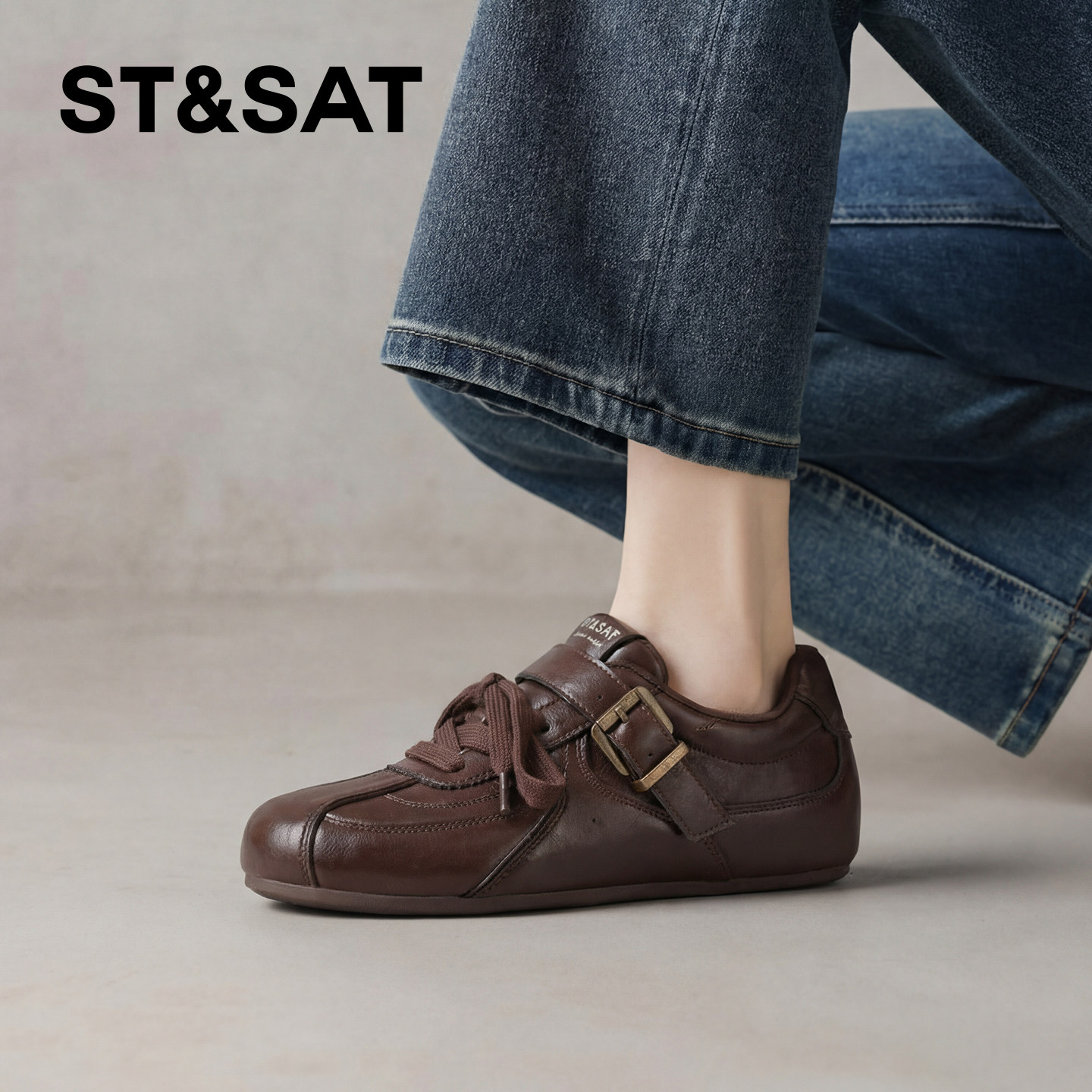 星期六厚底德训鞋女2026新款春季爆款内增高休闲阿甘鞋软底运动鞋