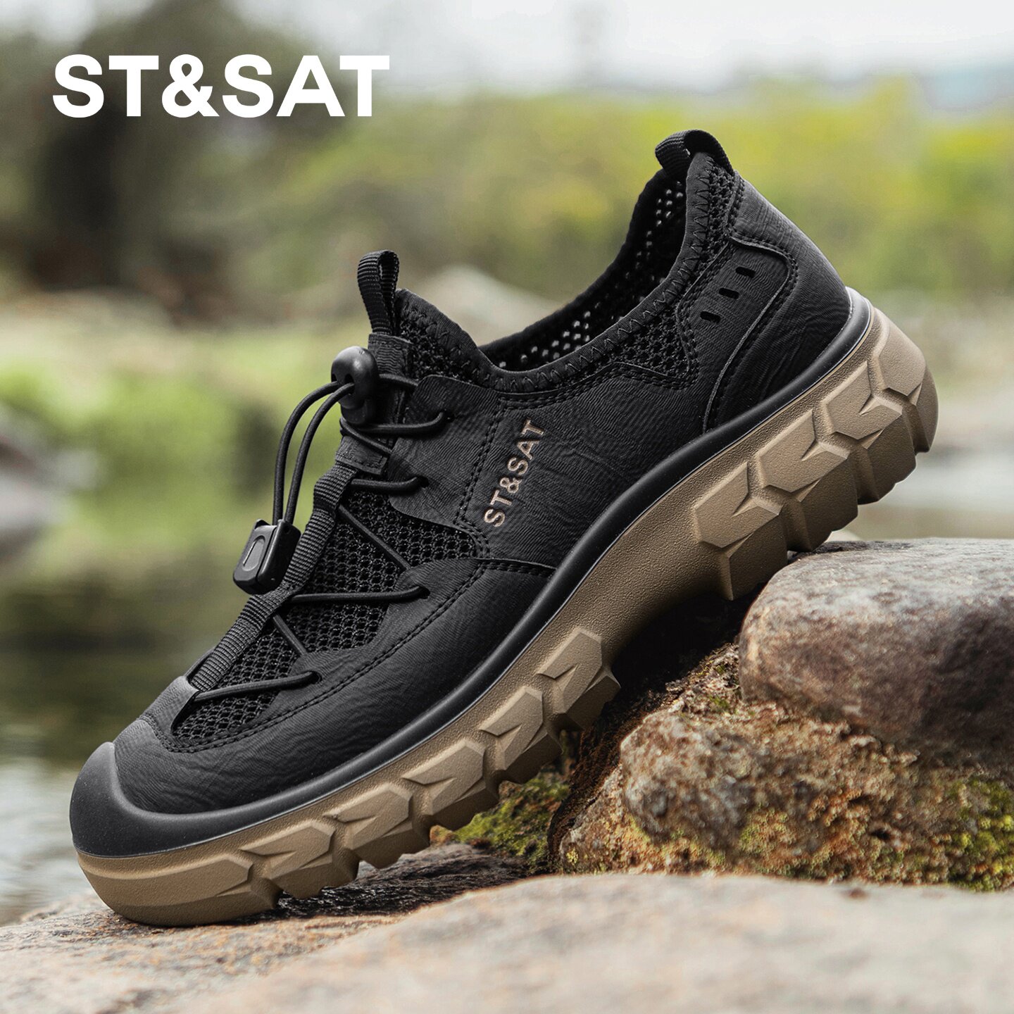 星期六网鞋男夏透气2026新款男鞋夏天户外登山徒步网面运动鞋男款