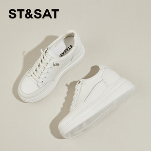 增高透气休闲板鞋 星期六厚底内增高小白鞋 女新款 春季 女 百搭运动鞋