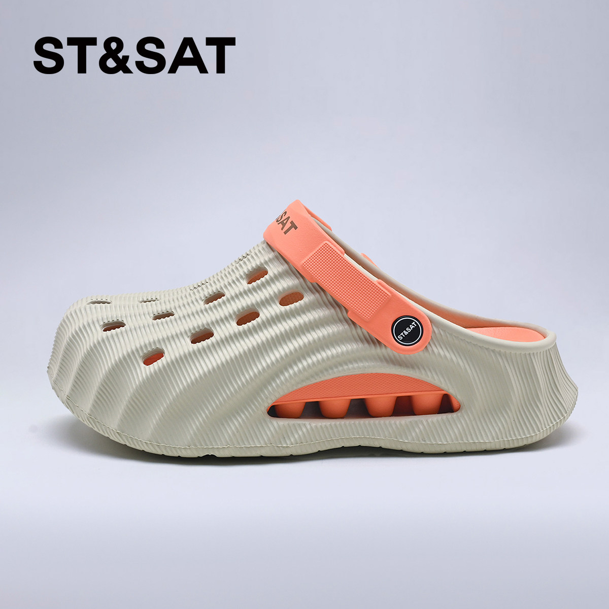 星期六洞洞鞋男士凉鞋男款夏季2026新款软底厚底拖鞋防滑沙滩鞋