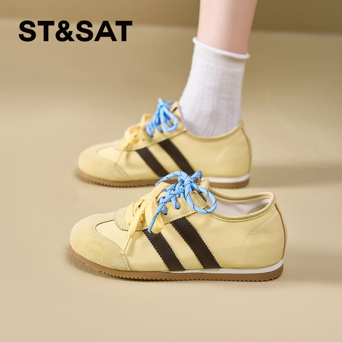 星期六内增高德训鞋女内增高2025新款阿甘鞋时尚百搭透气轻便运动