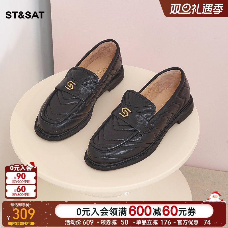 星期六英伦风乐福鞋女