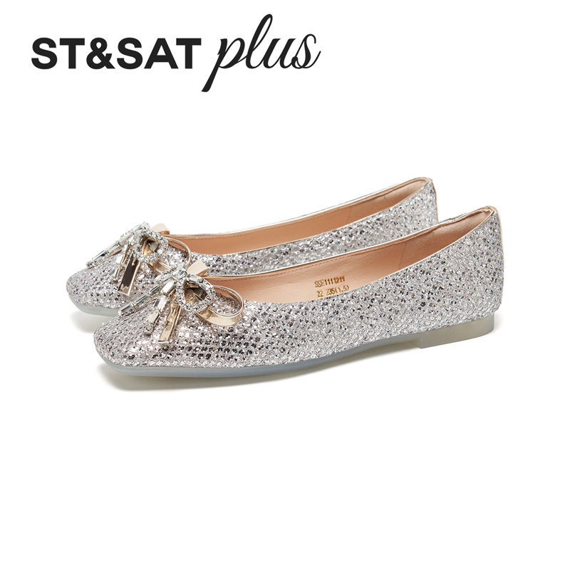 星期六小香风舒适单鞋女2026春季新款百搭蝴蝶结平底鞋SSE1111211,女鞋,时尚芭蕾鞋,淘宝优惠券,粉丝福利购,淘宝优惠卷