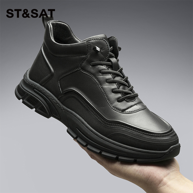 冬季新款加绒加厚保暖休闲鞋男