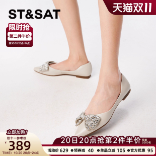 通勤低跟蝴蝶结女鞋 新款 潮SSC1111057 春季 星期六优雅尖头单鞋