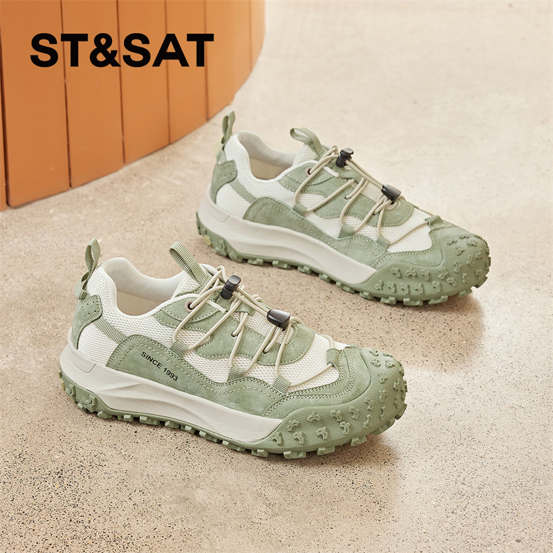 星期六户外登山鞋女款春季透气厚底轻便休闲运动鞋通勤百搭旅游鞋