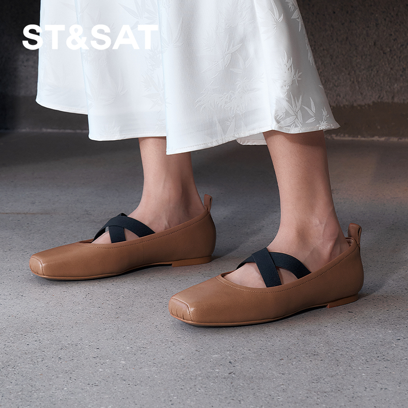 星期六玛丽珍鞋2025春季新款芭蕾舞鞋时尚平底百搭女鞋SSD1111016