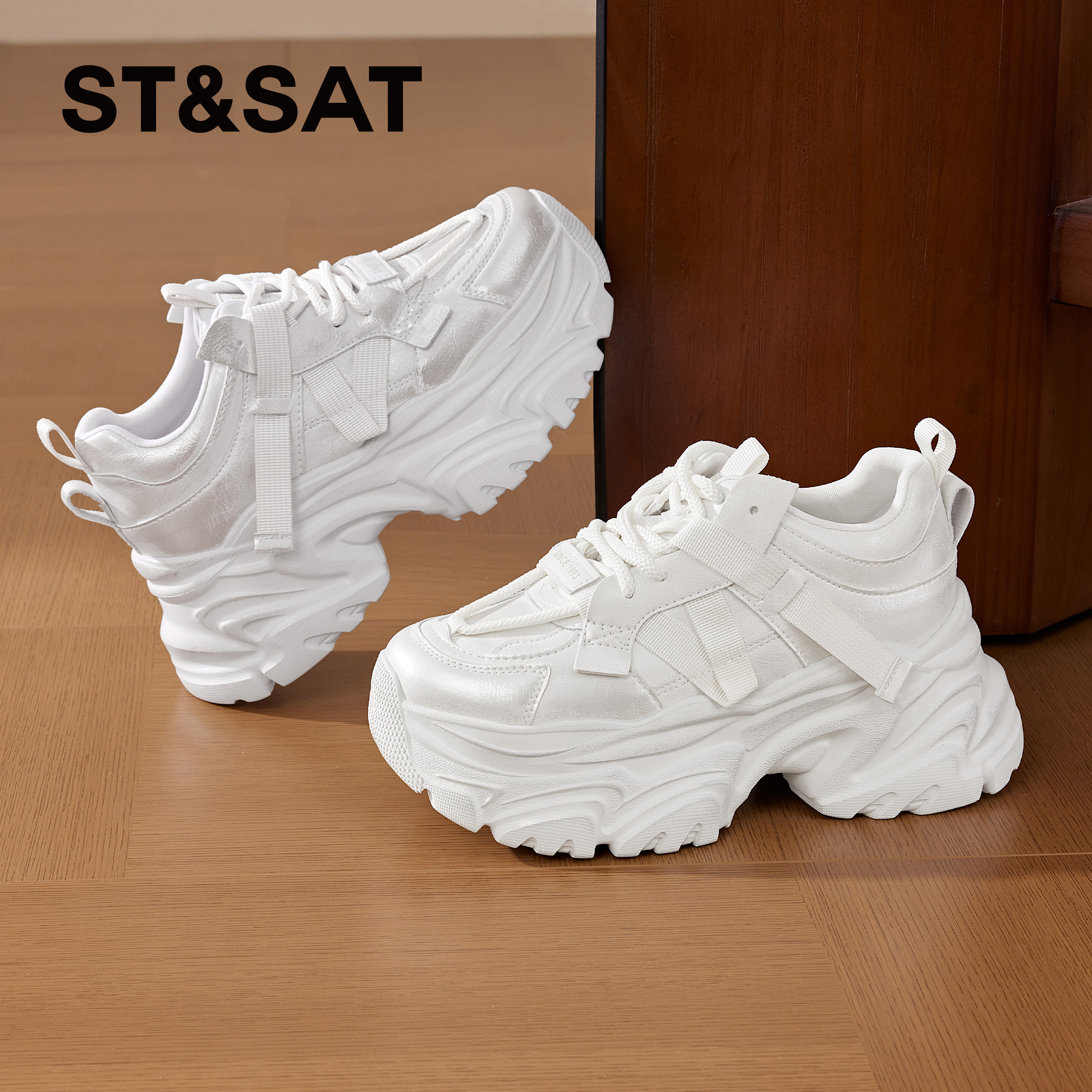 星期六厚底老爹鞋女春秋