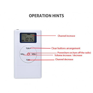 便携收音机微型口袋收讯机屏幕支持耳机输出品牌袖 珍小收音机DSP