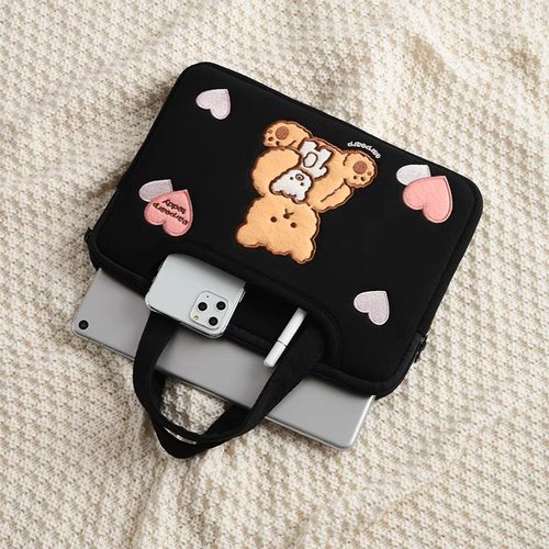 韩国手提电脑包女生刺绣笔记本保护套13.3英寸防震14寸15.6寸16