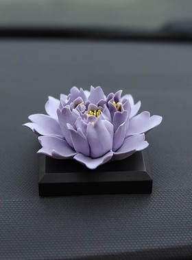 非遗手工陶瓷手捏牡丹花莲花扩香器无火香氛礼品logo跨境家居